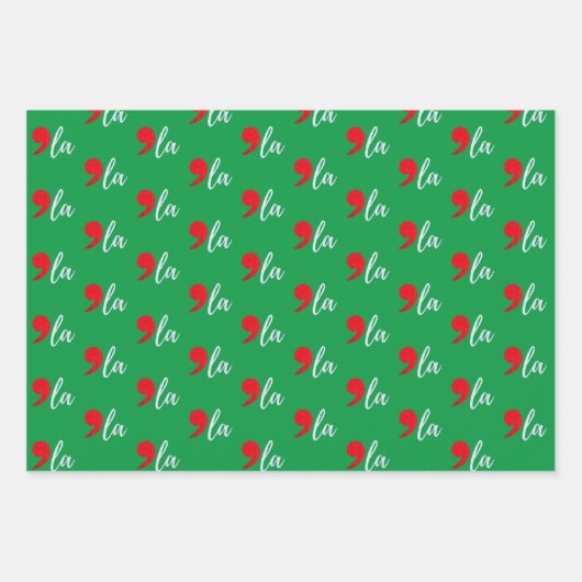 Comma La Kamala Harris 2024 Präsident Funny Geschenkpapier Set (Vorderseite)