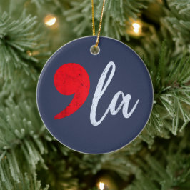 Comma La Kamala Harris 2024 Präsident Funny Keramik Ornament