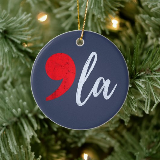 Comma La Kamala Harris 2024 Präsident Funny Keramik Ornament (Baum)