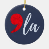 Comma La Kamala Harris 2024 Präsident Funny Keramik Ornament (Vorne)