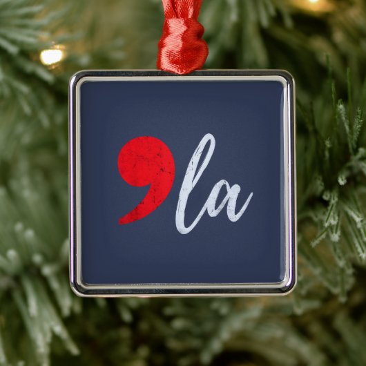 Comma La Kamala Harris 2024 Präsident Funny Ornament Aus Metall (Baum)