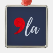 Comma La Kamala Harris 2024 Präsident Funny Ornament Aus Metall (Vorne)