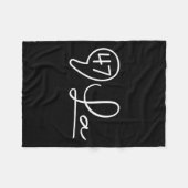 Comma La Kamala Harris 47 Feminine Script for Wome Fleecedecke (Vorderseite (Horizontal))