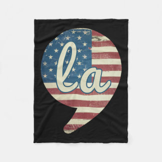 Comma La Kamala Harris American Flag Comma + La Fleecedecke