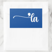 Comma La | Kamala Harris Blue Rechteckiger Aufkleber (Tasche)