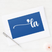 Comma La | Kamala Harris Blue Rechteckiger Aufkleber (Umschlag)