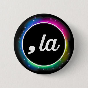 Comma La - Kamala Harris coole farbenfrohe Harris Button