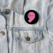 Comma La Kamala Harris für die Präsidentschaftswah Button (Beispiel)