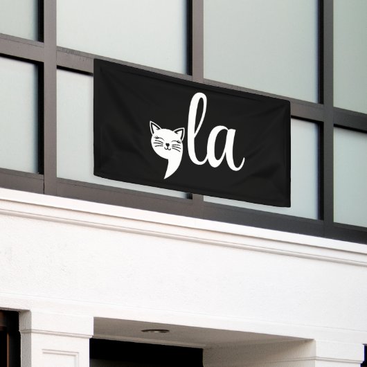 Comma La Kamala Harris - Katzenmutter für Kamala Banner (Äußeres Gebäude)