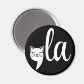 Comma La Kamala Harris - Katzenmutter für Kamala Magnet (Vorderseite/Rückseite)