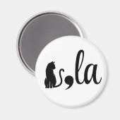 Comma La Kamala Harris - Katzenmutter für Kamala Magnet (Vorderseite/Rückseite)