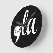 Comma La Kamala Harris - Katzenmutter für Kamala Runde Wanduhr (Winkel)