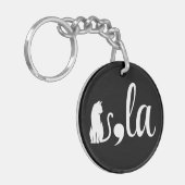 Comma La Kamala Harris - Katzenmutter für Kamala Schlüsselanhänger (Vorderseite links)