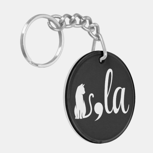 Comma La Kamala Harris - Katzenmutter für Kamala Schlüsselanhänger (Vorderseite links)