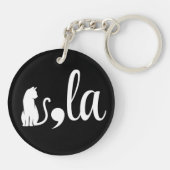 Comma La Kamala Harris - Katzenmutter für Kamala Schlüsselanhänger (Rückseite)