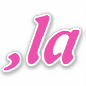 Comma La Kamala Harris - maßgeschneidertes Textdes Aufkleber (Vorderseite)