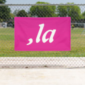 Comma La Kamala Harris - maßgeschneidertes Textdes Banner (Insitu)