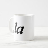 Comma La Kamala Harris - maßgeschneidertes Textdes Kaffeetasse (Vorderseite Links)
