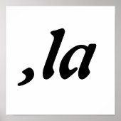 Comma La Kamala Harris - maßgeschneidertes Textdes Poster (Vorne)