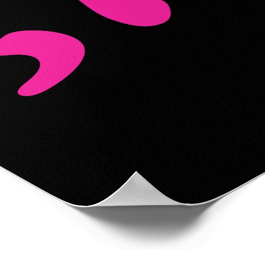 Comma La Kamala Harris - maßgeschneidertes Textdes Poster (Ecke)