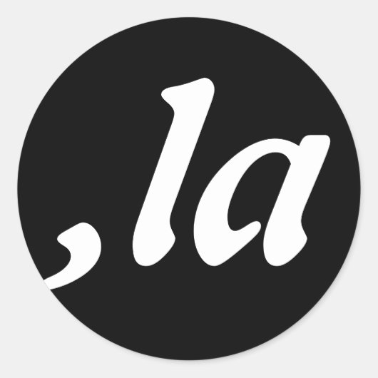 Comma La Kamala Harris - maßgeschneidertes Textdes Runder Aufkleber (Vorderseite)