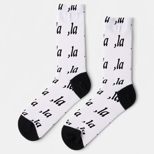 Comma La Kamala Harris - maßgeschneidertes Textdes Socken (Linkes Detail)