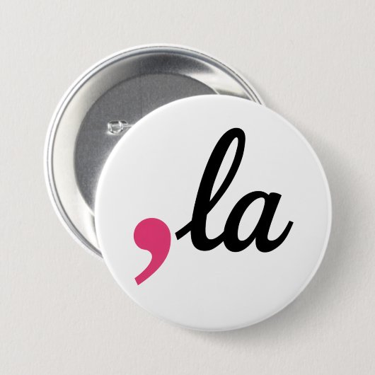 Comma La Kamala Harris Präsident 2024 Stopp-Projek Button (Vorne & Hinten)