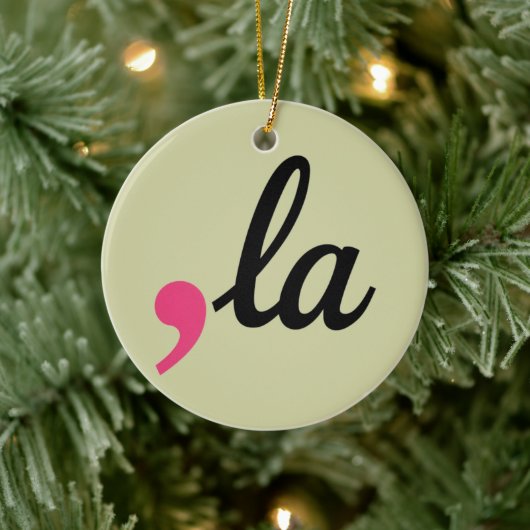 Comma La Kamala Harris Präsident 2024 Stopp-Projek Keramik Ornament (Baum)