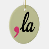 Comma La Kamala Harris Präsident 2024 Stopp-Projek Keramik Ornament (Rechts)