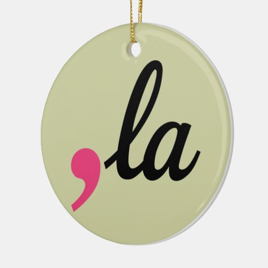 Comma La Kamala Harris Präsident 2024 Stopp-Projek Keramik Ornament (Links)