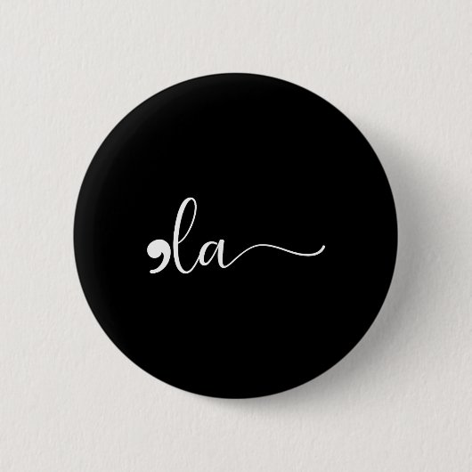 Comma La Kamala Harris Punctuation La Election Vot Button (Vorderseite)