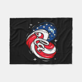 Comma La Kamala Harris Red White Blue American Fla Fleecedecke (Vorderseite (Horizontal))