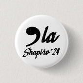 Comma-La Kamala Harris Shapiro 2024 Cursive Button (Vorderseite)
