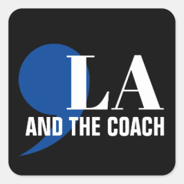 Comma La Kamala Harris Tim Walz Coach 2024 Commala Quadratischer Aufkleber