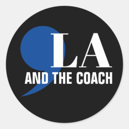 Comma La Kamala Harris Tim Walz Coach 2024 Commala Runder Aufkleber