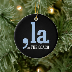 Comma La Kamala Harris Tim Walz Coach 2024 Keramik Ornament