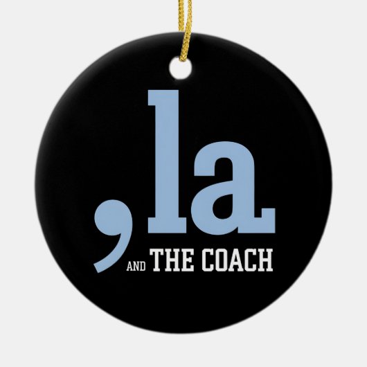 Comma La Kamala Harris Tim Walz Coach 2024 Keramik Ornament (Vorne)