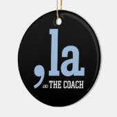 Comma La Kamala Harris Tim Walz Coach 2024 Keramik Ornament (Links)