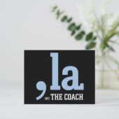 Comma La Kamala Harris Tim Walz Coach 2024 Postkarte (Stehend Vorderseite)