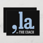 Comma La Kamala Harris Tim Walz Coach 2024 Postkarte (Vorne/Hinten)