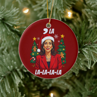 Comma La Kamala Harris Weihnachten Keramik Ornament