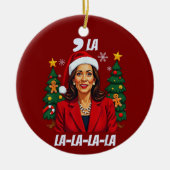 Comma La Kamala Harris Weihnachten Keramik Ornament (Vorne)