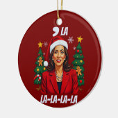 Comma La Kamala Harris Weihnachten Keramik Ornament (Links)