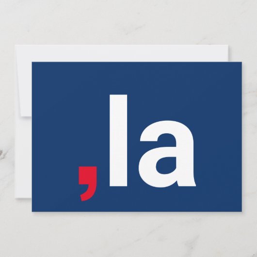 Comma La kamala lustige Aussprache rot-blau (Vorderseite)