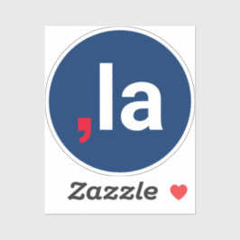 Comma La kamala lustige Aussprache rot-blau Aufkleber