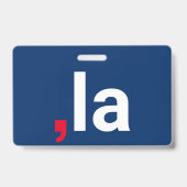 Comma La kamala lustige Aussprache rot-blau Ausweis (Back)