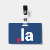 Comma La kamala lustige Aussprache rot-blau Ausweis (Front with Clip)