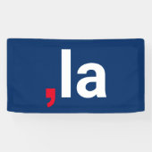 Comma La kamala lustige Aussprache rot-blau Banner (Horizontal)