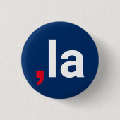 Comma La kamala lustige Aussprache rot-blau Button (Vorderseite)