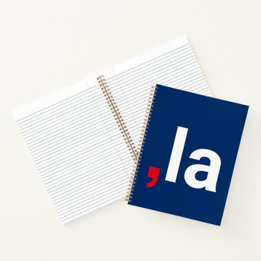 Comma La kamala lustige Aussprache rot-blau Notizblock (Innenseite)